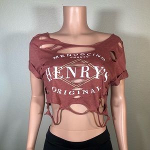 Cut & cropped T-shirt